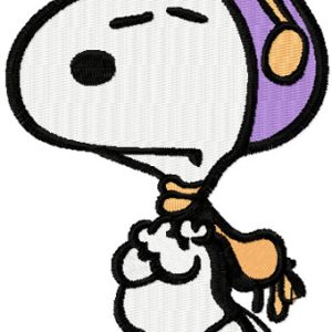 Snoopy insulted embroidery design