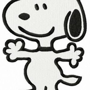 Snoopy let's hug embroidery design