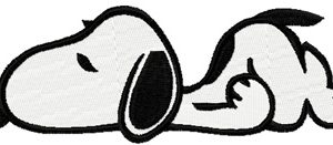 Snoopy sleep embroidery design