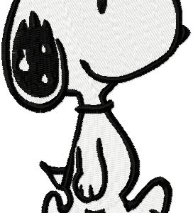 Snoopy walking embroidery design