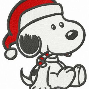 Snoopy's first Christmas embroidery design