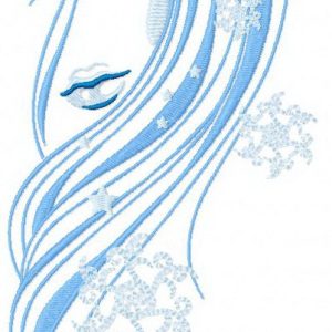 Snow beauty embroidery design