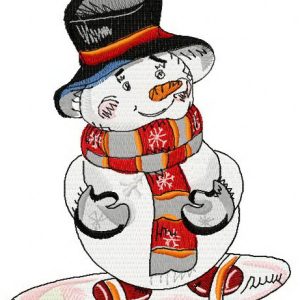 Snow snowboarder 2 embroidery design