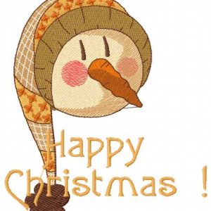 Snowball Happy Christmas embroidery design