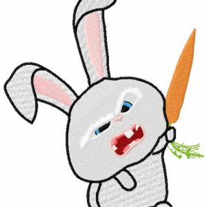 Snowball with carrot embroidery design