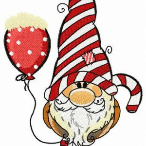 Snowbound balloon embroidery design