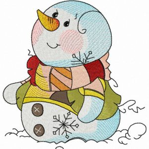 Snowman's dreams embroidery design