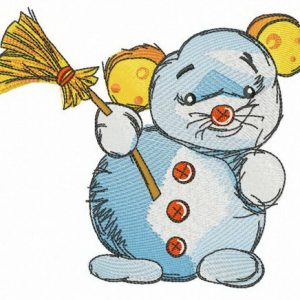 Snowmouse embroidery design