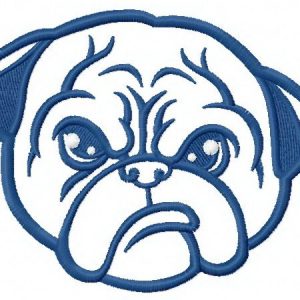 Snuffy pug-dog 2 embroidery design