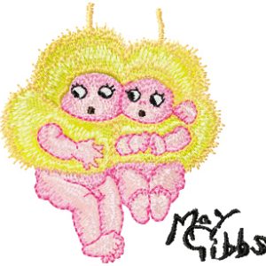 Snugglepot and Cuddlepie Together 2  embroidery design