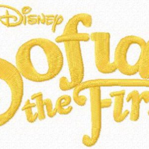 Sofia the First one color logo 2 embroidery design