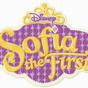 Sofia The First logo embroidery design