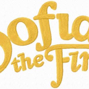 Sofia The First one color logo embroidery design