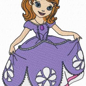 Sofia The First cute embroidery design