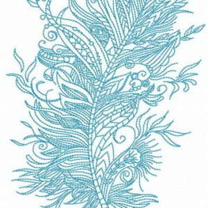Soft feather embroidery design