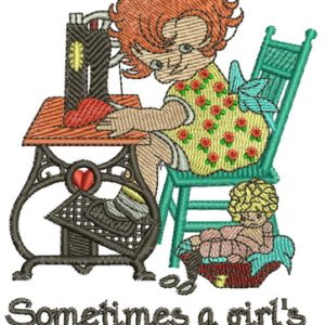 Sometimes a girl's just gotta sew embroidery design