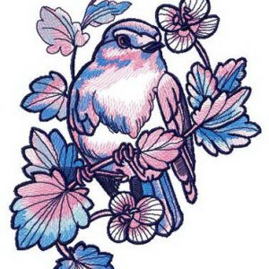 Songbird embroidery design
