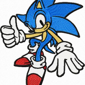 Sonic the Hedgehog 2 embroidery design