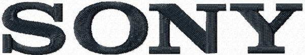 Sony logo embroidery design