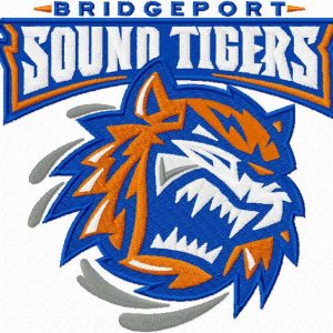 Bridgeport Sound Tigers logo embroidery design