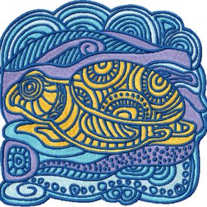 Legends of South Pacific Turtle embroidery design