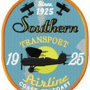 Southen transport airline embroidery design