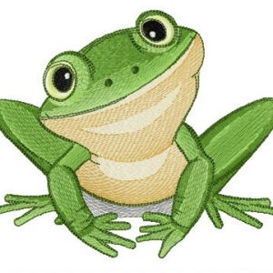 Southern laughing tree frog embroidery design