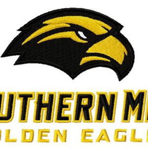 Southern Miss Golden Eagles logo embroidery design