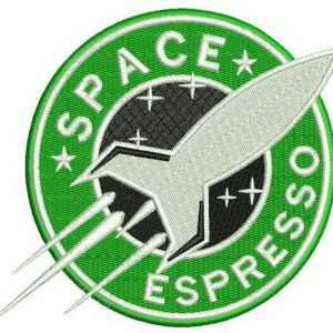 Space espresso embroidery design