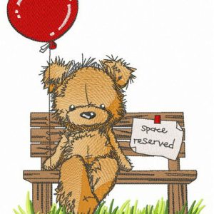 Space reserved embroidery design