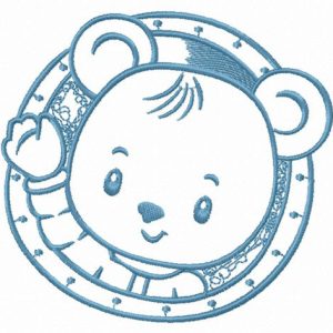 Spaceman embroidery design