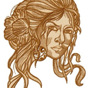 Spanish beauty 4 embroidery design