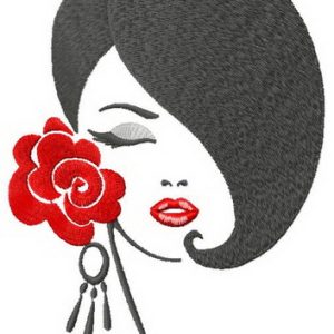 Spanish beauty embroidery design