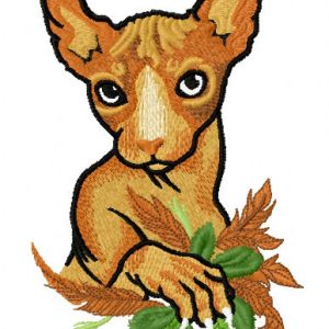 Sphynx cat embroidery design