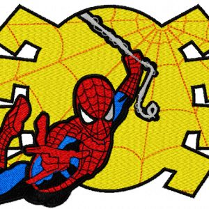 Spiderman big jump embroidery design