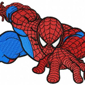 Spiderman climbing 2 embroidery design