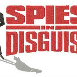 Spies in Disguise logo embroidery design