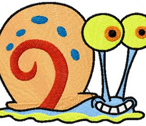 Gary the Snail embroidery design