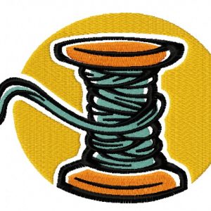 Spool of thread embroidery design