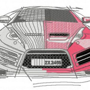 Sport car 2 embroidery design
