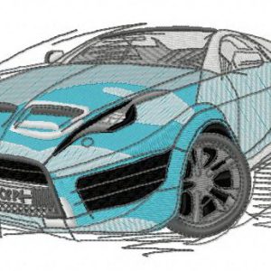 Sport car 4 embroidery design