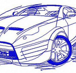 Sport car 5 embroidery design