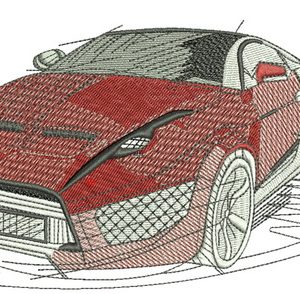 Sport car 6 embroidery design