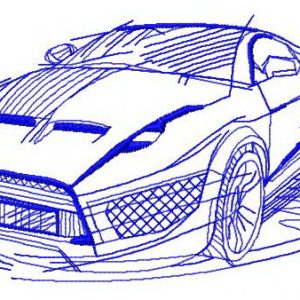 Sport car 7 embroidery design