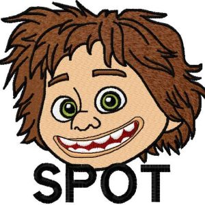 Spot smile embroidery design