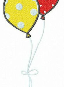 Spotted balloons embroidery design