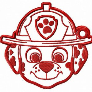 Spotted firefighter embroidery design
