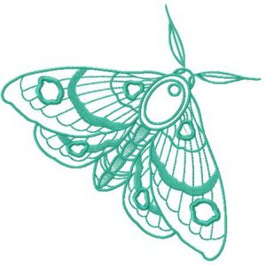 Spoty moth embroidery design