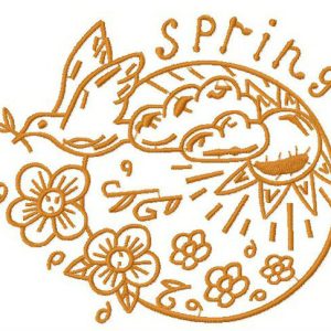 Spring 2 embroidery design