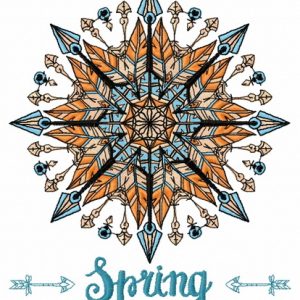 Spring amulet embroidery design